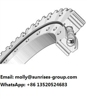 VA160235-N-ZT-Anel de giro, rolamentos de contato de quatro pontos, engrenagem externa